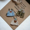 Cotton doll shorts fashion dress-up outfit Y065 Three types of overalls doll clothes dress-up game doll clothes details Picture